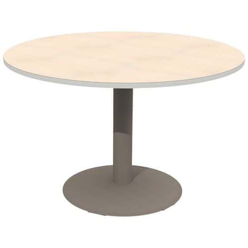 Table Mano T6 ronde Ø120 cm plateau stratifié alaisé Mobidecor