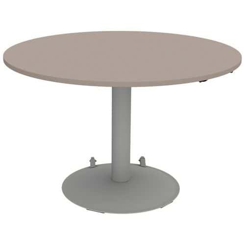 Table Mano mobile ronde Ø120 cm hauteur réglable plateau stratifié ABS Mobidecor