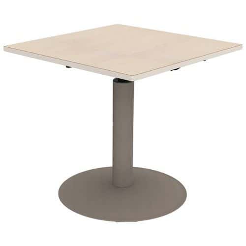 Table Mano 80 x 80 cm hauteur réglable plateau stratifié alaisé Mobidecor