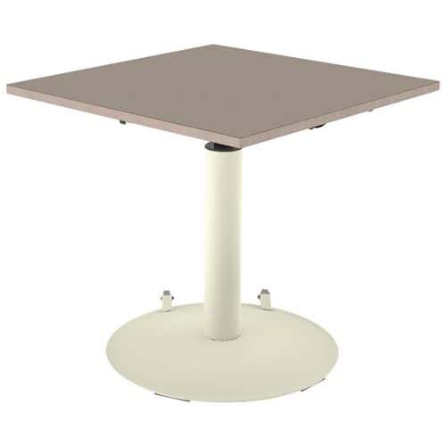 Table Mano mobile 80 x 80 cm hauteur réglable plateau stratifié alaisé Mobidecor