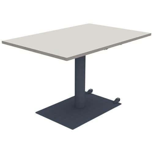 Table Mano mobile rectangulaire hauteur réglable plat stratifié alaisé Mobidecor