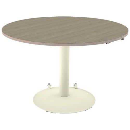 Table Mano mobile ronde Ø120 cm hauteur réglable plat stratifié alaisé Mobidecor