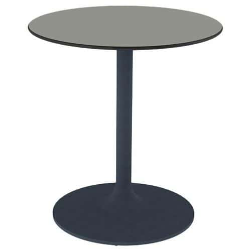 Table Eko Ø70 cm plateau compact piètement central Mobidecor