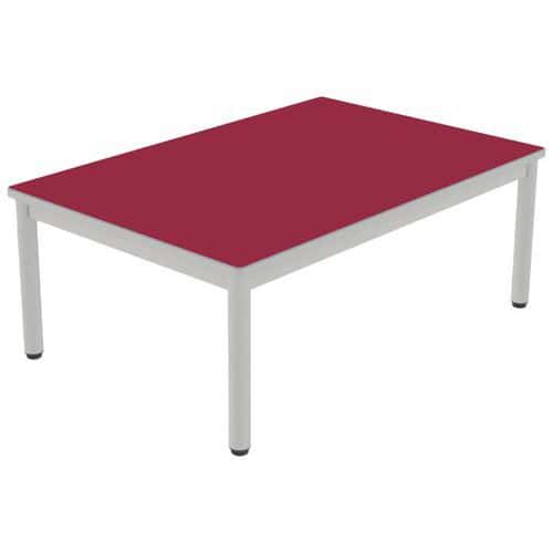 Table Carélie rectangulaire 4 pieds stratifié polyuréthane Mobidecor