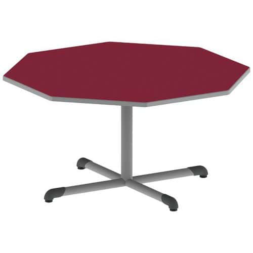 Table Bandana octogonale Ø120 cm piètement central stra polyuréthane Mobidecor