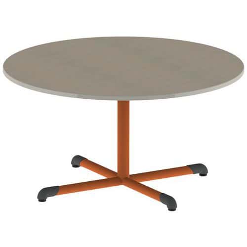 Table Bandana ronde Ø120 cm piètement central stratifié polyuréthane Mobidecor