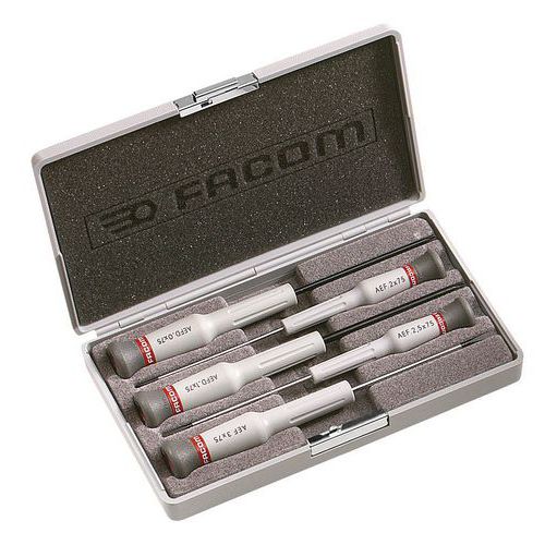 Coffret de 5 tournevis Micro-Tech® Fente - Pozidriv®