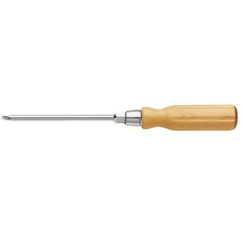 Tournevis manche bois pour vis cruciformes Phillips® - lame avec 6 pans