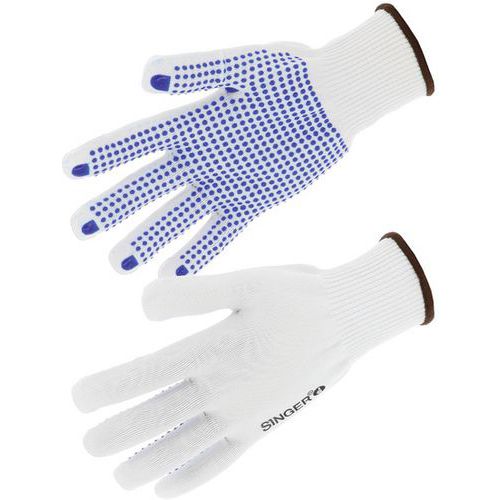 Gants polyamide mousse picot PVC sur la paume jauge 13 - Singer Safety