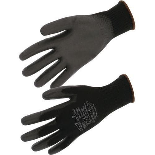 Gants PU support polyester sans couture jauge 13 t 6 - Singer Safety