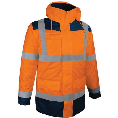 Veste parka orange amovible a manches longues amovibles 4x1 - Singer Safety