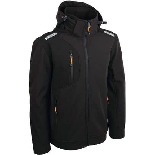 Veste Softshell 94% polyester et 6% elasthanne 300g/m² noire - Singer Safety