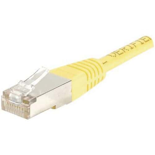 Cordon patch RJ45 - Câble droit Cat. 6 - Blindé FTP - Jaune