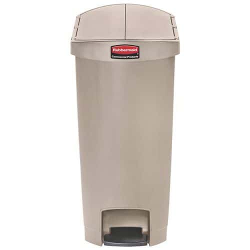 Collecteur à pédale Slim Jim Beige ouverture papillon 50 L -Rubbermaid