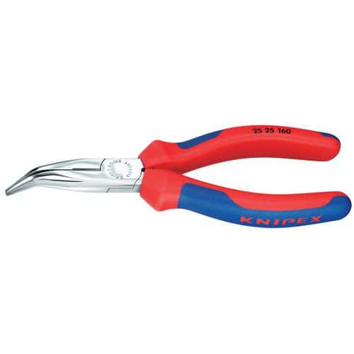 Pince à bec demi-ronde coudée Knipex gainée bi-matière