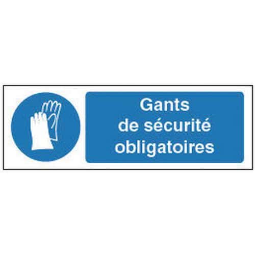 Panneau d'obligation - Port de gants de protection obligatoire - Rigide