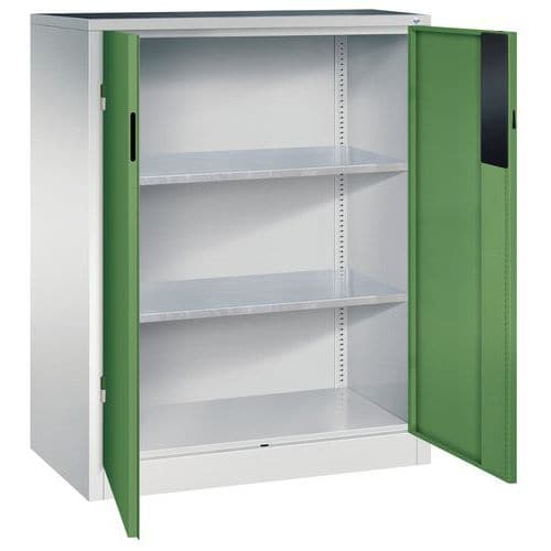 Armoire à portes battantes pour charges lourdes - 2 tablettes