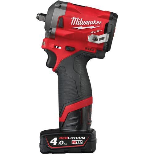 Boulonneuse a chocs compacte carré 3/8' FUEL 12V 4,0Ah & 2,0Ah 4 modes 339 Nm M12 FIW38-422X - Milwaukee