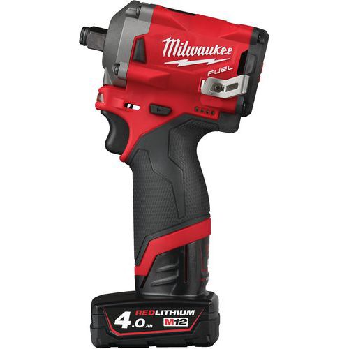 Boulonneuse a chocs compacte carré 1/2'' FUEL 12V 4,0Ah & 2,0Ah4 modes 339 Nm M12 FIW12-0 - Milwaukee