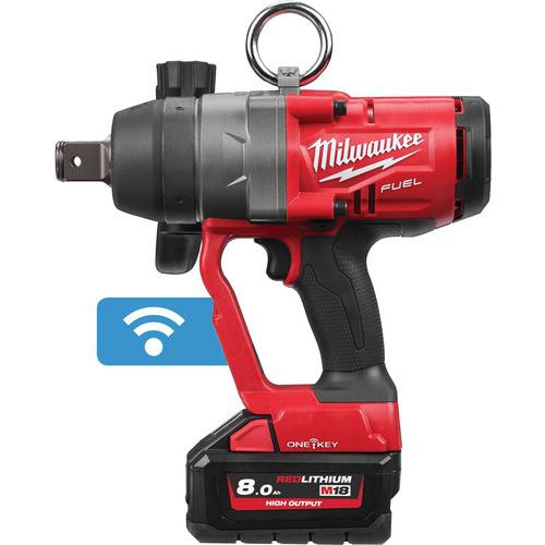 Boulonneuse a Choc FUEL carré 1''18V Bluetooth 2033Nm / 2400Nm 18V 80Ah fixation bague de serrage - Milwaukee