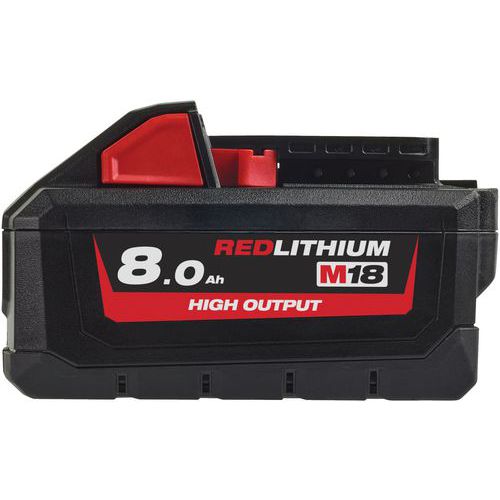 Batterie M18 HB8 - 18V 80Ah HIGH-OUTPUT Red Lithium - Milwaukee