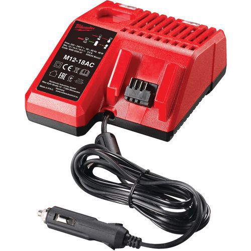 Chargeur Allume cigare 12V-144V 18V systeme M12 a M18 - Milwaukee