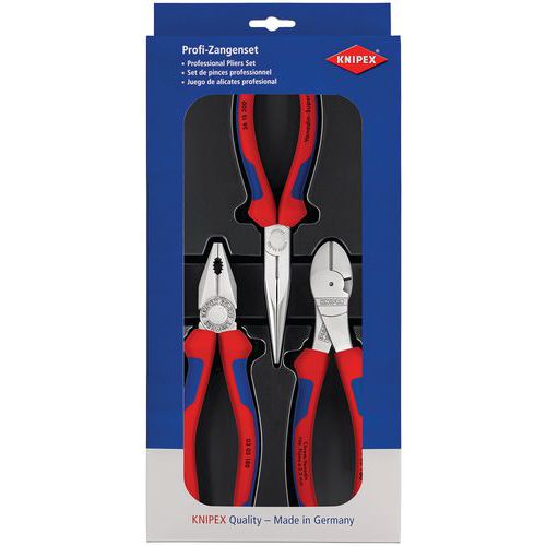 Jeu de 3 pinces chromées Essentielles - KNIPEX