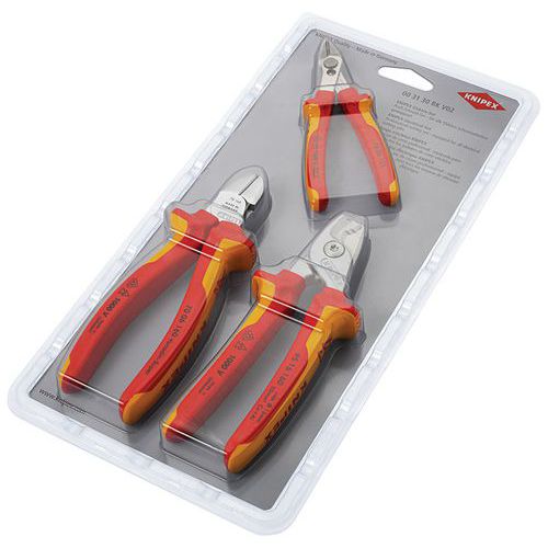 Jeu de 3 pinces isolées 1000V 70 06 160/78 03 125/95 16 160 - KNIPEX