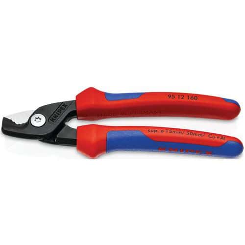 Coupe-câbles StepCut 160mm bi-matière Cu/Al Ø15mm/50mm² - KNIPEX