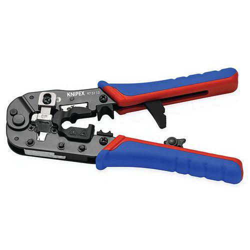 Pince à sertir fiches RJ45 blindées et non blindées (8 Pôles) - KNIPEX