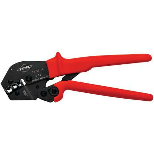 Pince à sertir gainage PVC Pour embouts doubles 2X6/10/16mm² - KNIPEX