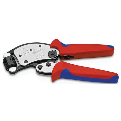 Pince à sertir embouts automatique 0,14-10mm² tête rotative - KNIPEX