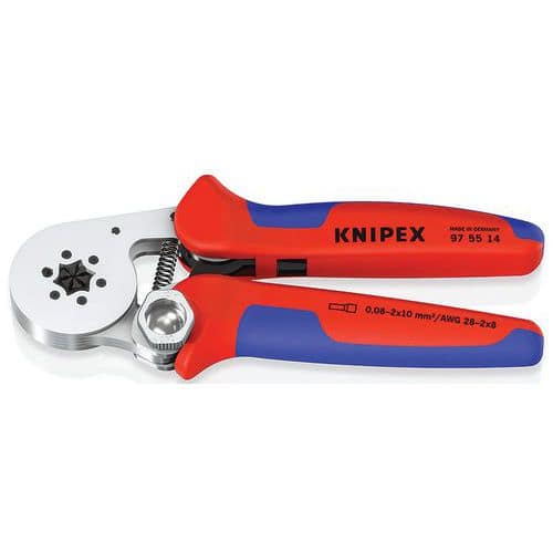 Pince à sertir automatique embouts de 0,08 à 10mm² chromée - KNIPEX