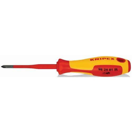 Tournevis Slim cruciforme Phillips® isolé 1000V - KNIPEX