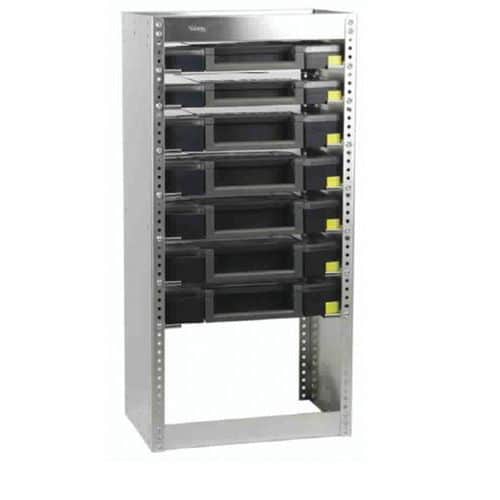 Rayonnage pour Boxxser, livré avec 7 Boxxser -  monté (S217)