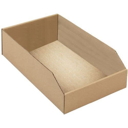 Bacs à bec carton kraft brun - Longueur 400 mm - 11 L