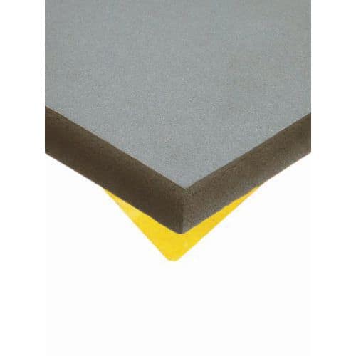 Plaque de mousse acoustique - Caoutchouc cellulaire - Adhésive - Base NBR-PVC