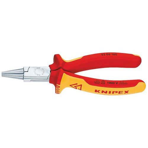 Pince à becs ronds chromée 160 mm _ 22 06 160 - Knipex