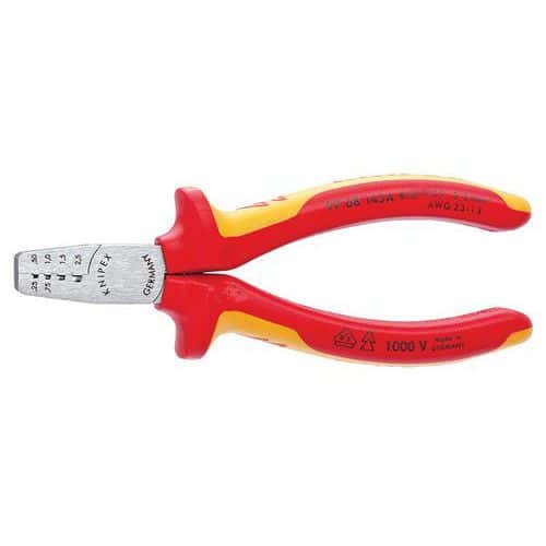 Pince à sertir pour embouts de câble 145 mm _ 97 68 145 A_Knipex