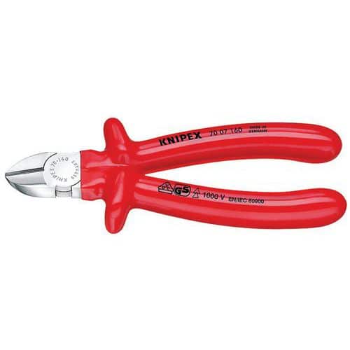 Pince coupante de côté chromée 160 mm _ 70 07 160 - Knipex