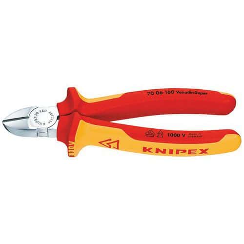 Pince coupante de côté chromée 180 mm _ 70 06 180 SB - Knipex