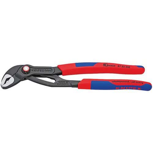 Pince KNIPEX Cobra® QuickSet grise atramentisée 250 mm _ 87 22 250 SB