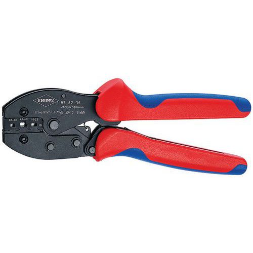 Pince à sertir brunie KNIPEX PreciForce® avec gaines bi-matière 220 mm _ 97 52 35 SB