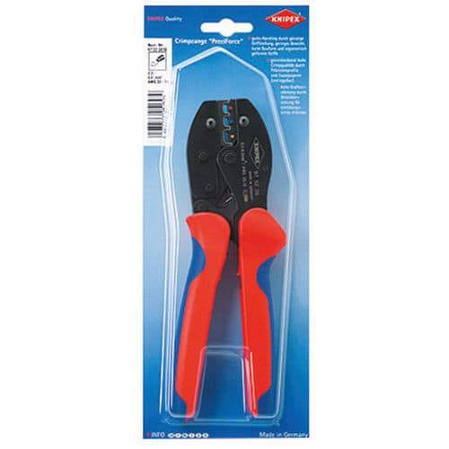 Pince à sertir brunie KNIPEX PreciForce® avec gaines bi-matière 220 mm _ 97 52 36 SB