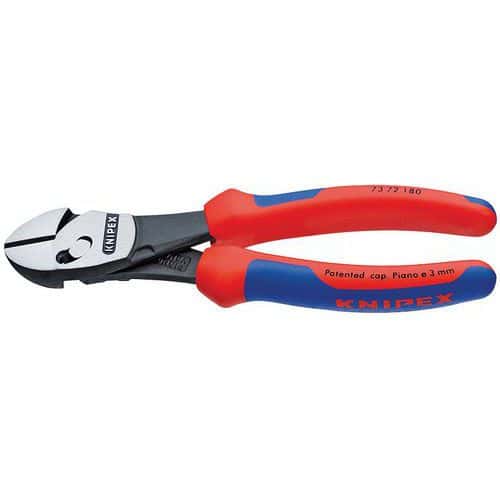 Pince coupante KNIPEX TwinForce® noire atramentisée 180 mm_73 72 180