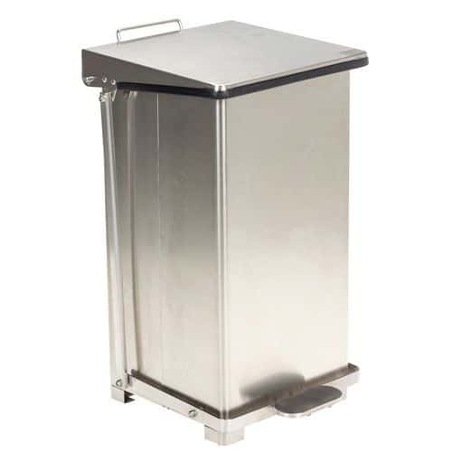 Poubelle industrielle en Inox à pédale - 45 L ou 90 L - Manutan Expert