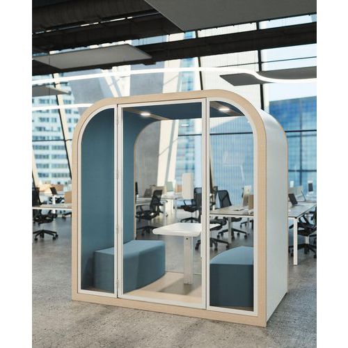 Cabine acoustique pour quatre personnes