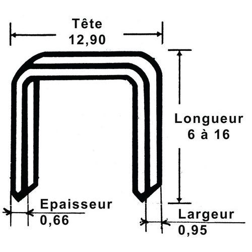 Boite de 5000 agrafes de 12 mm