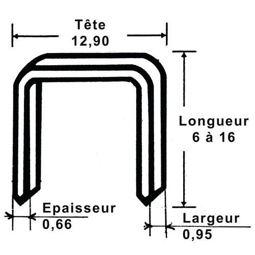 Boite de 5000 agrafes de 15 mm