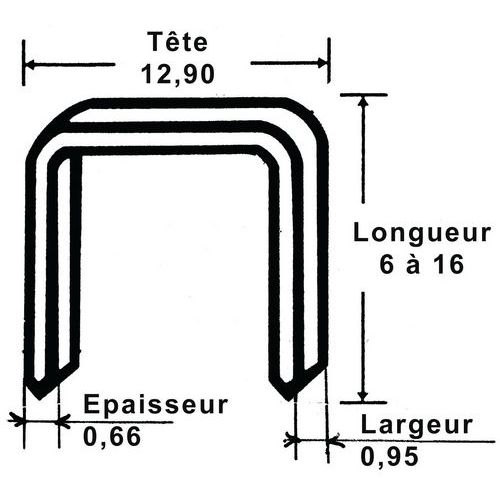 Boite de 5000 agrafes de 6 mm